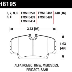HB195F.640: HAWK HPS Brake Pad Sets