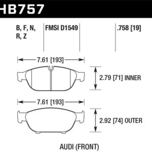 HB757Z.758: HAWK Ceramic Brake Pad Sets