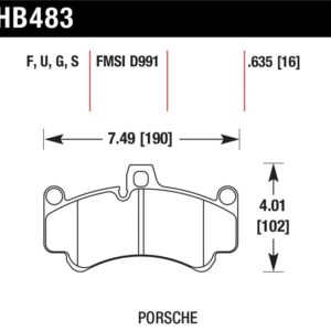 HB483G.635: HAWK DTC-60 Brake Pad Sets