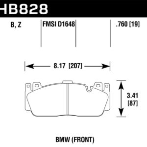 HB828B.760: HAWK HPS 5.0 Brake Pad Sets
