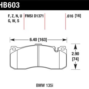 HB603N.616: HAWK HP+ Brake Pad Sets
