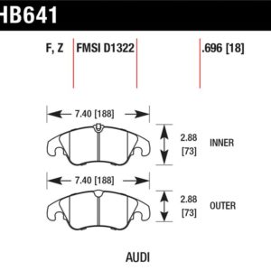 HB641F.696: HAWK HPS Brake Pad Sets