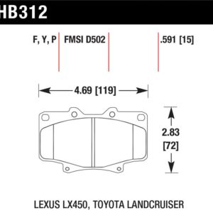 HB312Y.591: HAWK LTS Brake Pads