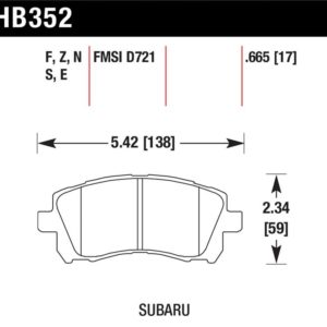 HB352F.665: HAWK HPS Brake Pad Sets
