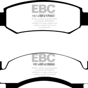 ebcDP61261: EBC Greenstuff Brake Pad Sets