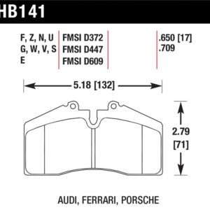 HB141E.650: HAWK Blue 9012 Brake Pad Sets