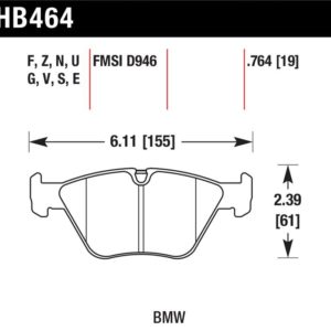 HB464S.764: HAWK HT-10 Brake Pad Sets