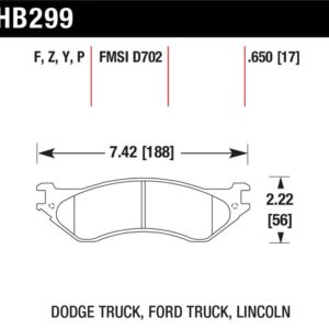 HB299P.650: HAWK Super Duty Brake Pad Sets