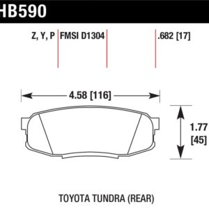 HB590Z.682: HAWK Ceramic Brake Pad Sets