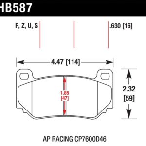 HB364B.587: HAWK HPS 5.0 Brake Pad Sets