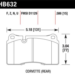 HB632Z.586: HAWK Ceramic Brake Pad Sets