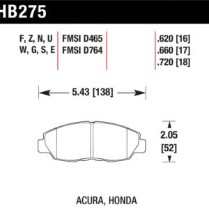 HB275N.620: HAWK HP+ Brake Pad Sets