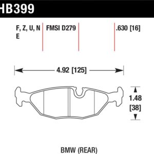 HB399F.630: HAWK HPS Brake Pad Sets