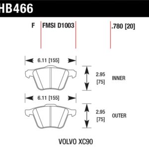 HB477Y.610: HAWK LTS Brake Pads