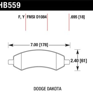 HB559F.695: HAWK HPS Brake Pad Sets