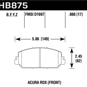 HB875Z.666: HAWK Ceramic Brake Pad Sets