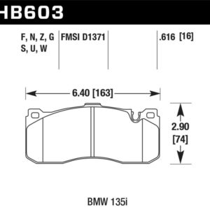 HB603D.616: HAWK ER-1 Brake Pad Sets