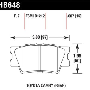 HB648F.607: HAWK HPS Brake Pad Sets