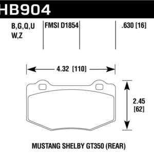 HB904Z.630: HAWK Ceramic Brake Pad Sets