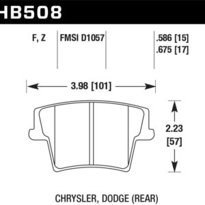 HB508B.586: HAWK HPS 5.0 Brake Pad Sets