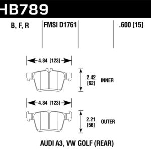 HB789Z.600: HAWK Ceramic Brake Pad Sets