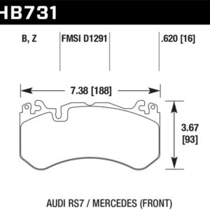 HB731Z.620: HAWK Ceramic Brake Pad Sets