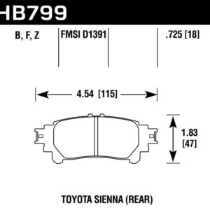 HB799Z.597: HAWK Ceramic Brake Pad Sets