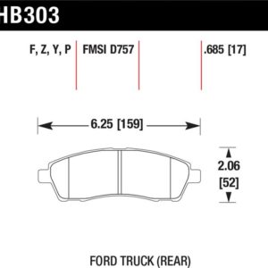 HB303Y.685: HAWK LTS Brake Pads