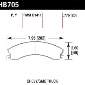 HB705P.776: HAWK Super Duty Brake Pad Sets