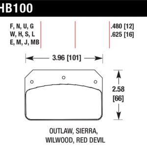 HB100F.480: HAWK HPS Brake Pad Sets