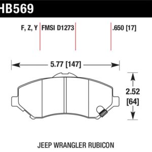 HB569F.650: HAWK HPS Brake Pad Sets