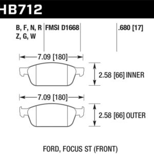HB712F.680: HAWK HPS Brake Pad Sets