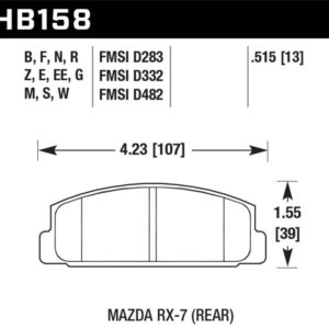 HB158D.515: HAWK ER-1 Brake Pad Sets