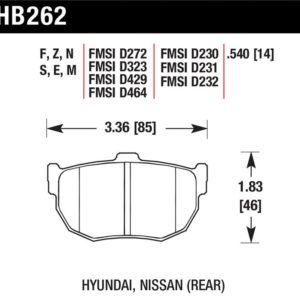 HB262F.540: HAWK HPS Brake Pad Sets