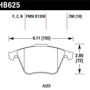 HB625B.760: HAWK HPS 5.0 Brake Pad Sets