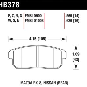 HB378G.565: HAWK DTC-60 Brake Pad Sets