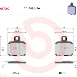 bre07BB209A: BRE Powersport Pads
