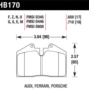 HB170N.650: HAWK HP+ Brake Pad Sets