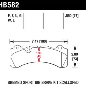 HB582F.660: HAWK HPS Brake Pad Sets