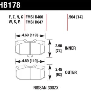 HB178B.564: HAWK HPS 5.0 Brake Pad Sets