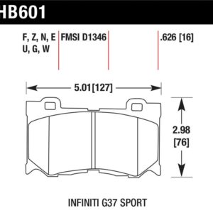 HB601G.626: HAWK DTC-60 Brake Pad Sets