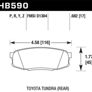 HB590N.682: HAWK HP+ Brake Pad Sets