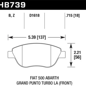 HB739B.715: HAWK HPS 5.0 Brake Pad Sets