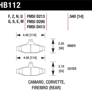 HB112F.540: HAWK HPS Brake Pad Sets