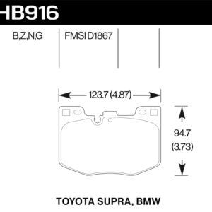 HB916N.740: HAWK HP+ Brake Pad Sets