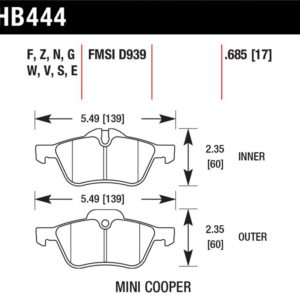 HB444N.685: HAWK HP+ Brake Pad Sets