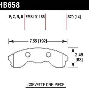 HB658Z.570: HAWK Ceramic Brake Pad Sets