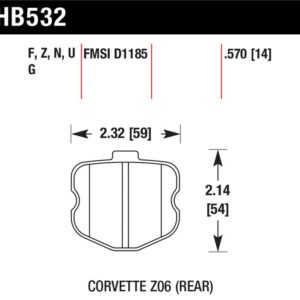HB532N.570: HAWK HP+ Brake Pad Sets