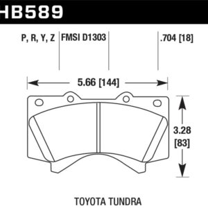 HB589N.704: HAWK HP+ Brake Pad Sets