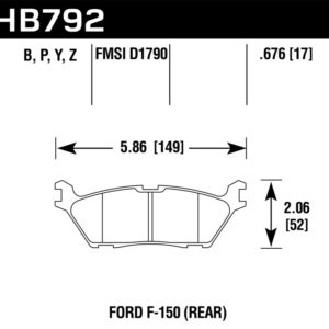 HB792Y.676: HAWK LTS Brake Pads